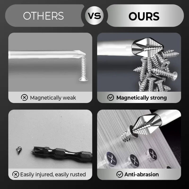 Magnetic Screwdriver Bits Set – Non-Slip Cross Head Alloy Steel Screwdriver Bit Set Qme