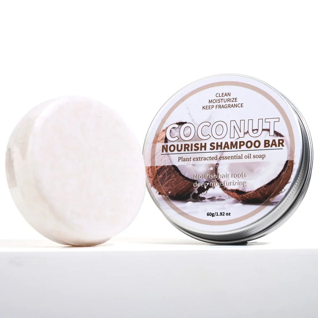 Coconut & Olive Oil Shampoo Bar – Nourishing Deep Cleanse Solid Shampoo Bar Qme
