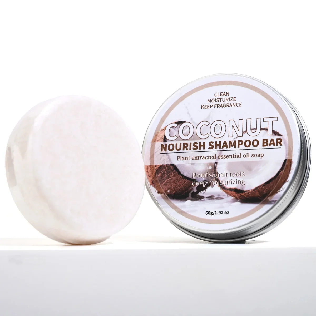Coconut & Olive Oil Shampoo Bar – Nourishing Deep Cleanse Solid Shampoo Bar Qme