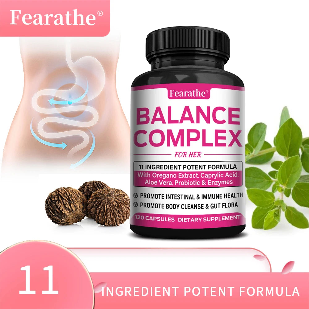 Women's Probiotic & Herbal Balance Complex Capsules | 11-in-1 Probiotic Supplement Qst