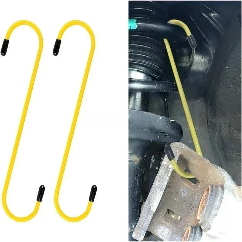 S-Shape Brake Caliper Hanger Hooks Rubber Tips – Universal Fit Brake Caliper Tool Qme