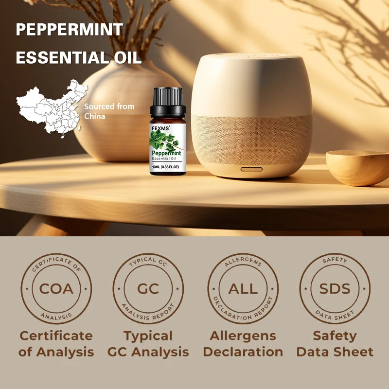 Peppermint Essential Oil – 100% Pure Natural Aromatherapy Essential Oil Qst