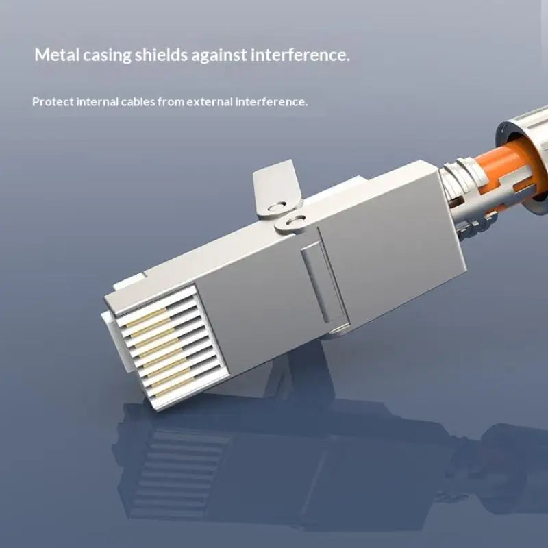 Tool-Free RJ45 Zinc Alloy Shielded Connectors | 3 Colors RJ45 Network Connector Qme