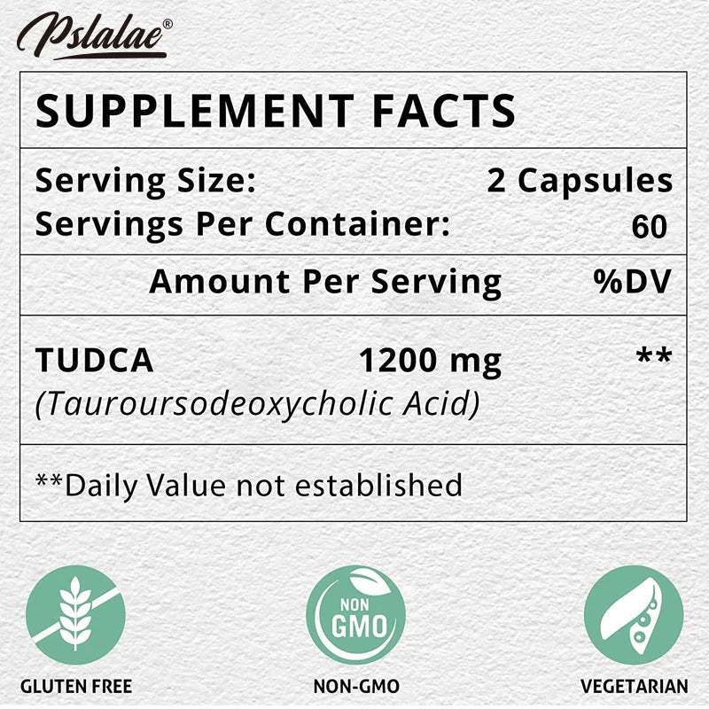 TUDCA Liver Support Capsules 1200mg – Non-GMO, GMP Liver Support Supplement Qst