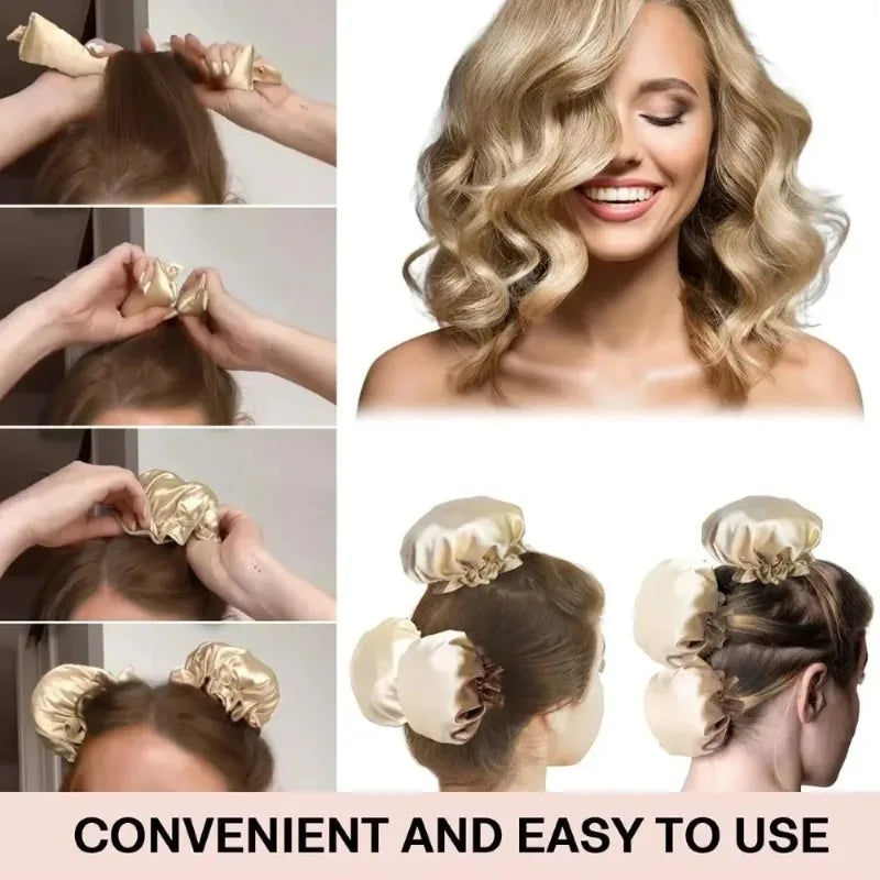 Satin Heatless Curling Rods – Overnight Soft Foam Hair Curlers Heatless Hair Curlers Qme