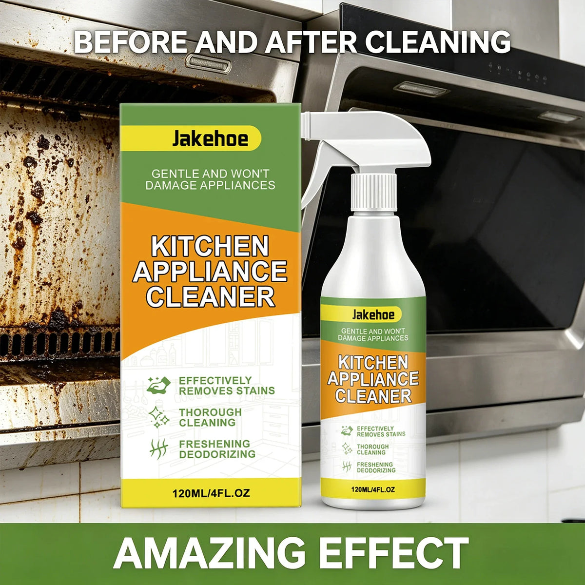 Kitchen Appliance Cleaning Spray – Heavy-Duty Degreaser Kitchen Cleaning Spray Qme
