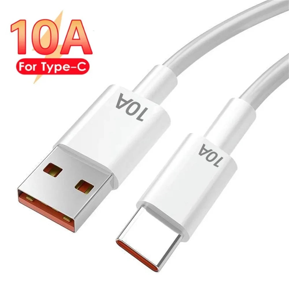 120W USB-C Fast Charging Cable 10A Quick Charge 3.0 Cord USB-C Charging Cable Qme