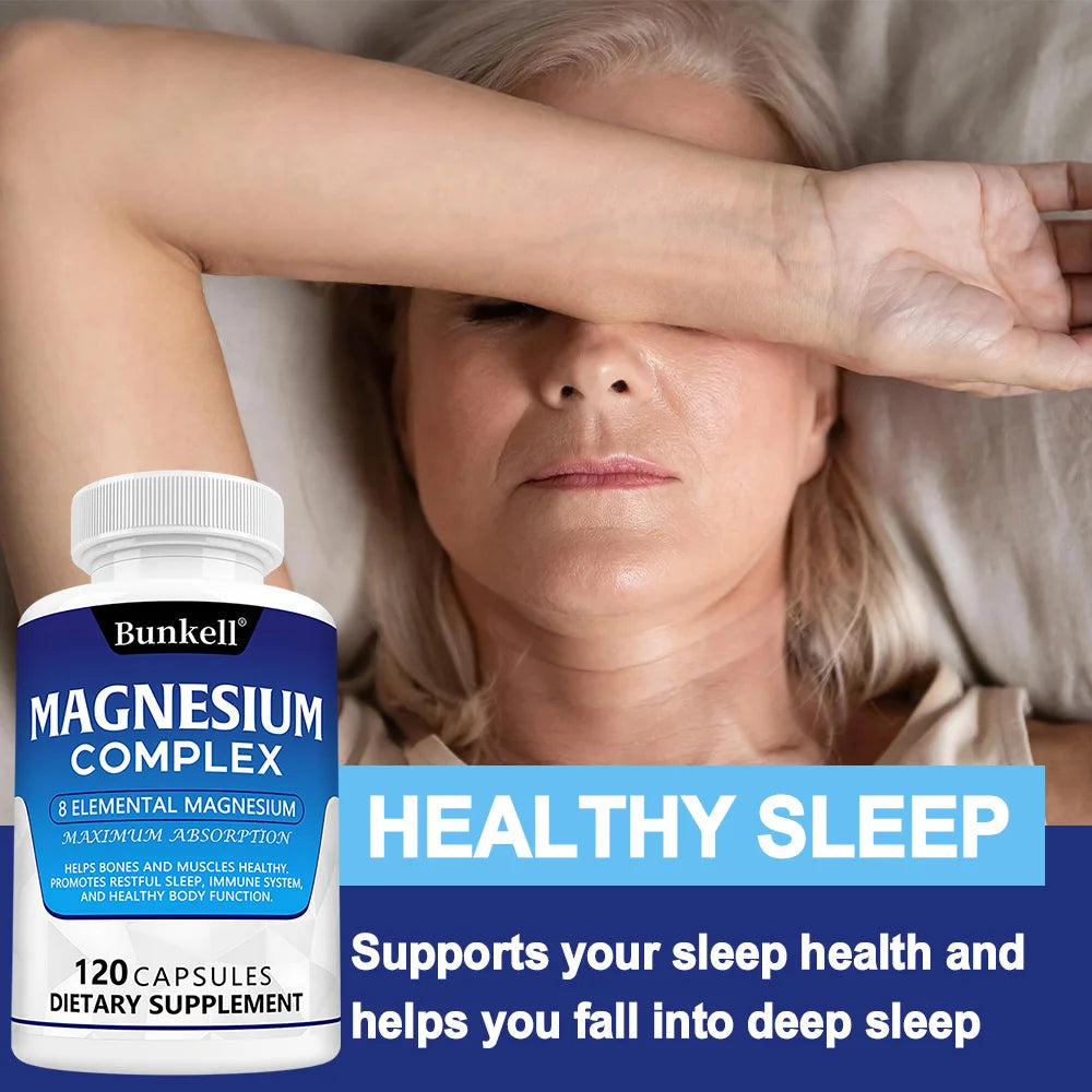 ZENVITALIZE Magnesium Complex 120 Capsules | Sleep & Muscle Support Mineral Supplement Qst