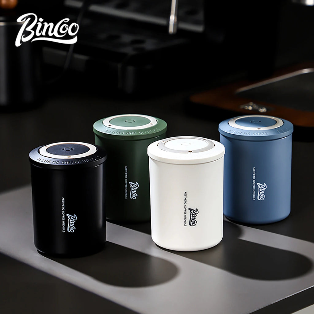 Bincoo Mini Airtight Coffee Bean Storage Jar – Travel Tin Coffee Storage Jar Qst