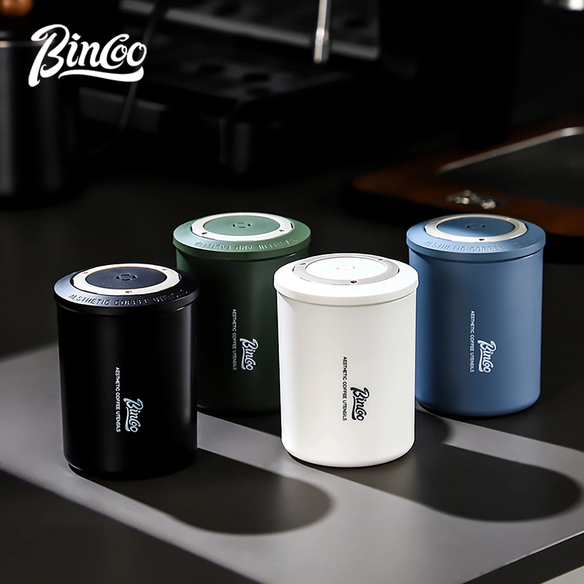 Bincoo Mini Airtight Coffee Bean Storage Jar – Travel Tin Coffee Storage Jar Qst
