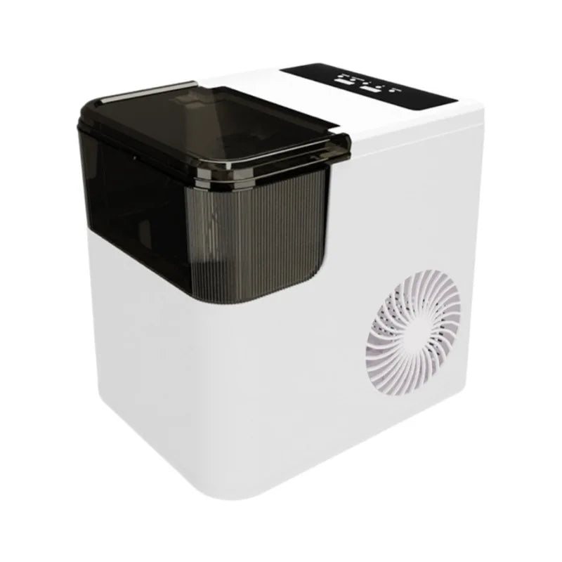HAOYUNMA Portable Mini Ice Maker – Compact Automatic Portable Ice Maker Qst WHITE EU