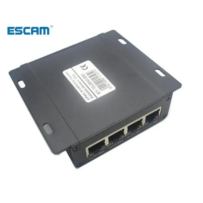 4-Port PoE Extender Repeater IEEE802.3at 25.5W – 120m Range PoE Network Extender Qme