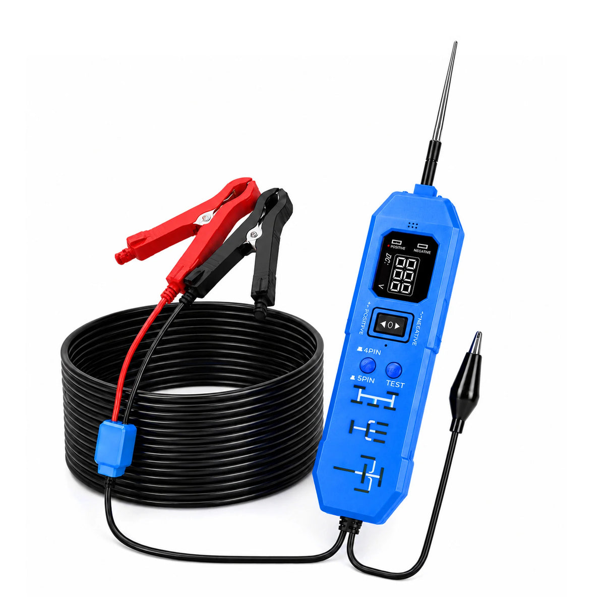 DW833 2-in-1 Automotive Circuit & Relay Tester LED DC 3.5–36V Automotive Diagnostic Tester Qst Blue