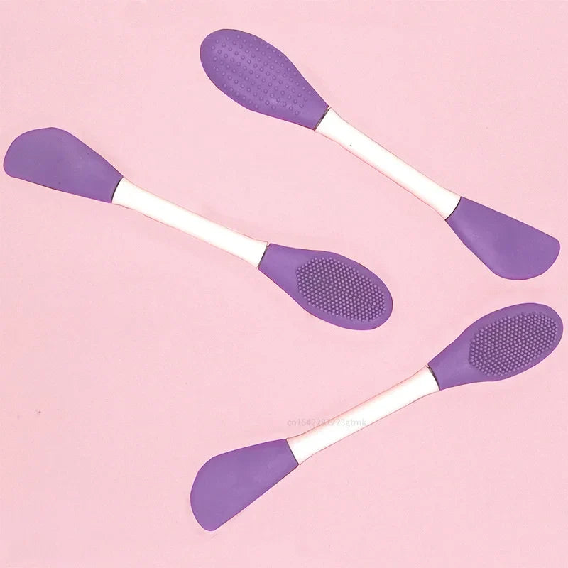 Double Head Silicone Facial Mask Brush & Massage Tool Facial Mask Brush Qme