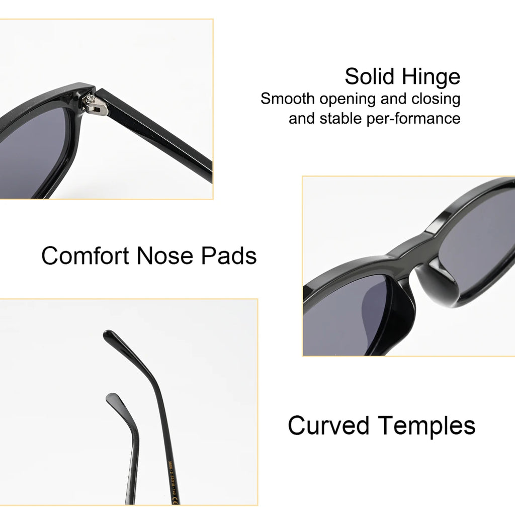 VOPHA Narrow Rectangle Sunglasses UV400 Vintage 90s Unisex Vintage Sunglasses Qst