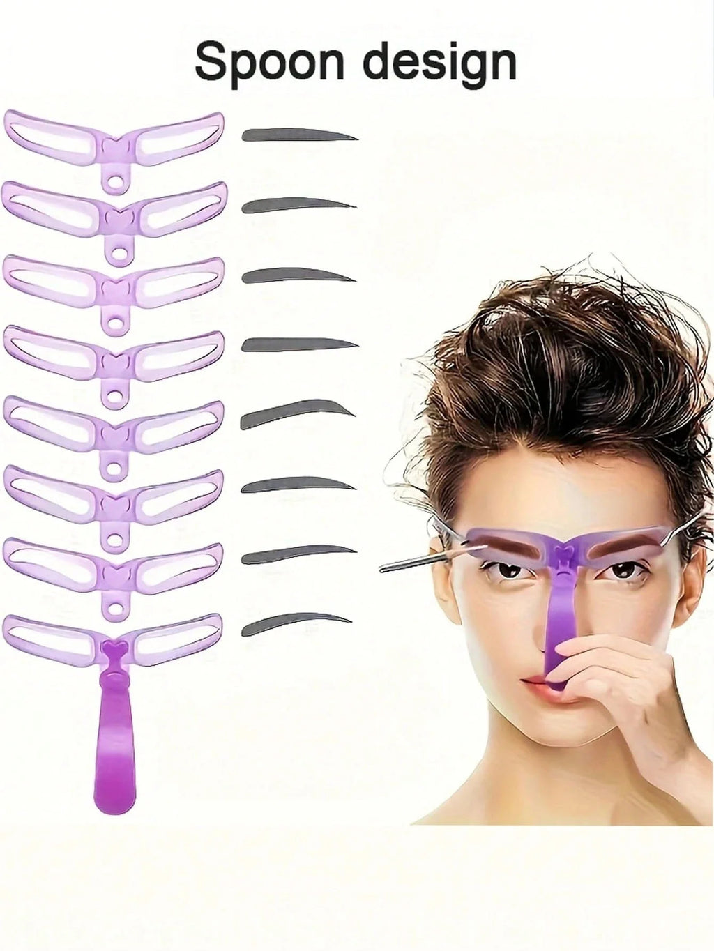 Reusable Eyebrow Stencils – 8 Brow Shaping Templates Eyebrow Stencil Kit Qme