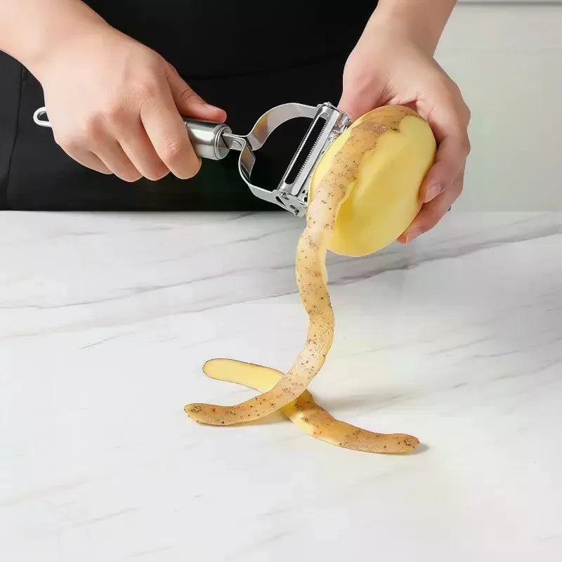 2-in-1 Stainless Steel Vegetable Slicer & Grater Vegetable Slicer Grater Qme