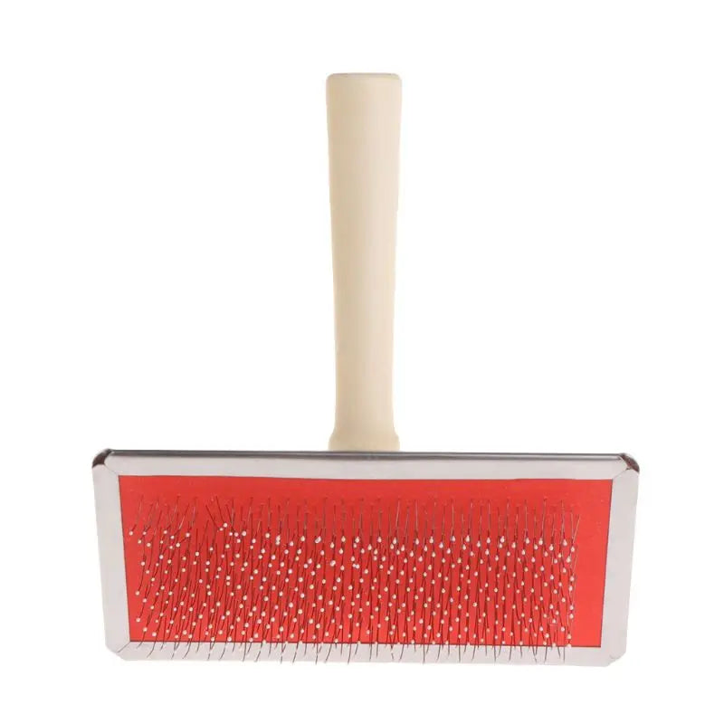 Dog Slicker Brush – Wooden Handle, Small & Large Dogs Dog Grooming Brush Qme M