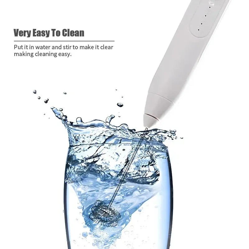 2-in-1 USB Rechargeable Electric Egg Beater & Coffee Stirrer Electric Hand Mixer Qme