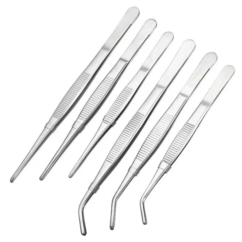 Stainless Steel Elbow Tweezers Aquarium Clip – Long Forceps Aquarium Tweezers Qme