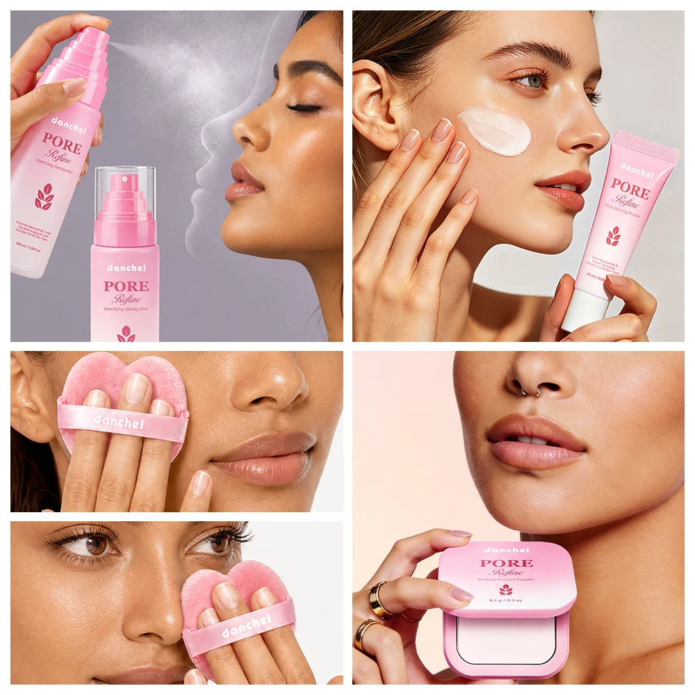 Oil Control Pore Minimizing Mattifying Face Kit – Complete Set Mattifying Makeup Set Qst