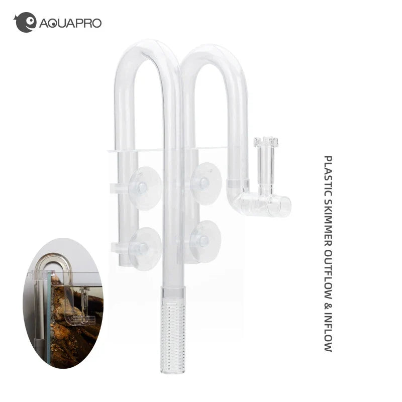 AQUAPRO Aquarium Inflow Outflow Skimmer Filter Pipe Set Aquarium Skimmer Set Qme