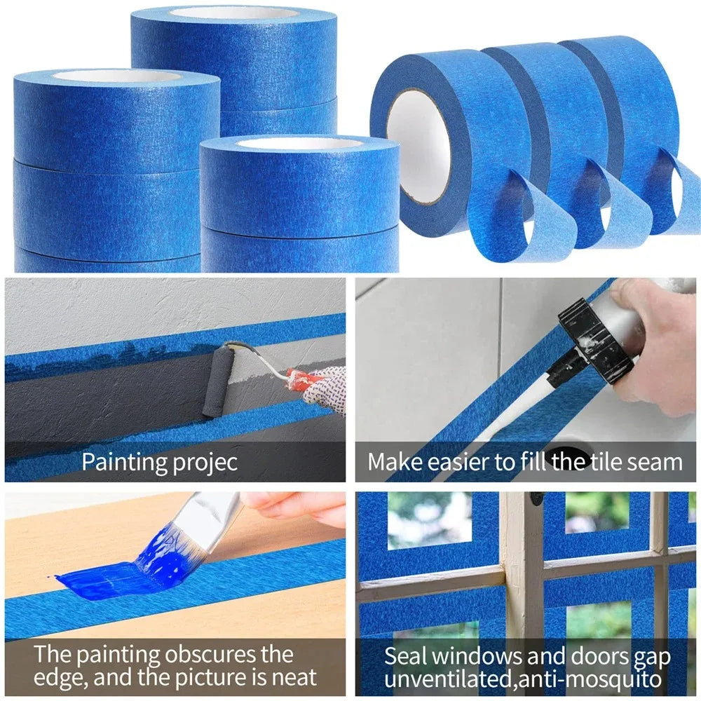 Blue Painter's Masking Tape 20m | Multi-Surface | 1–3 Rolls Painter's Masking Tape Qme