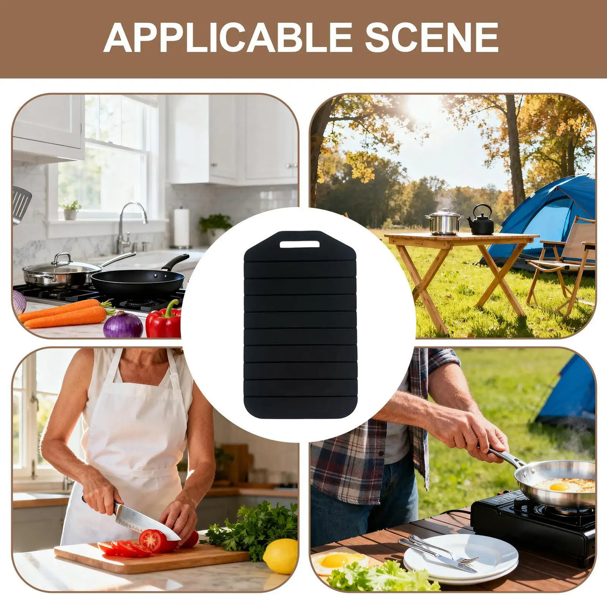 Silicone Foldable Cutting Board – Flexible Portable Chopping Mat Foldable Cutting Board Qme