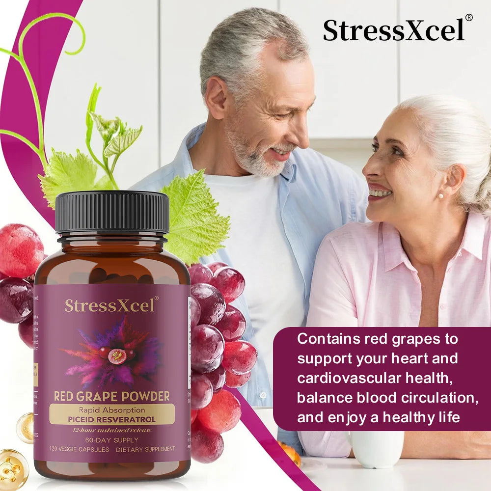 ZENVITALIZE Resveratrol Capsules – Red Grape Antioxidant Antioxidant Supplement Qst