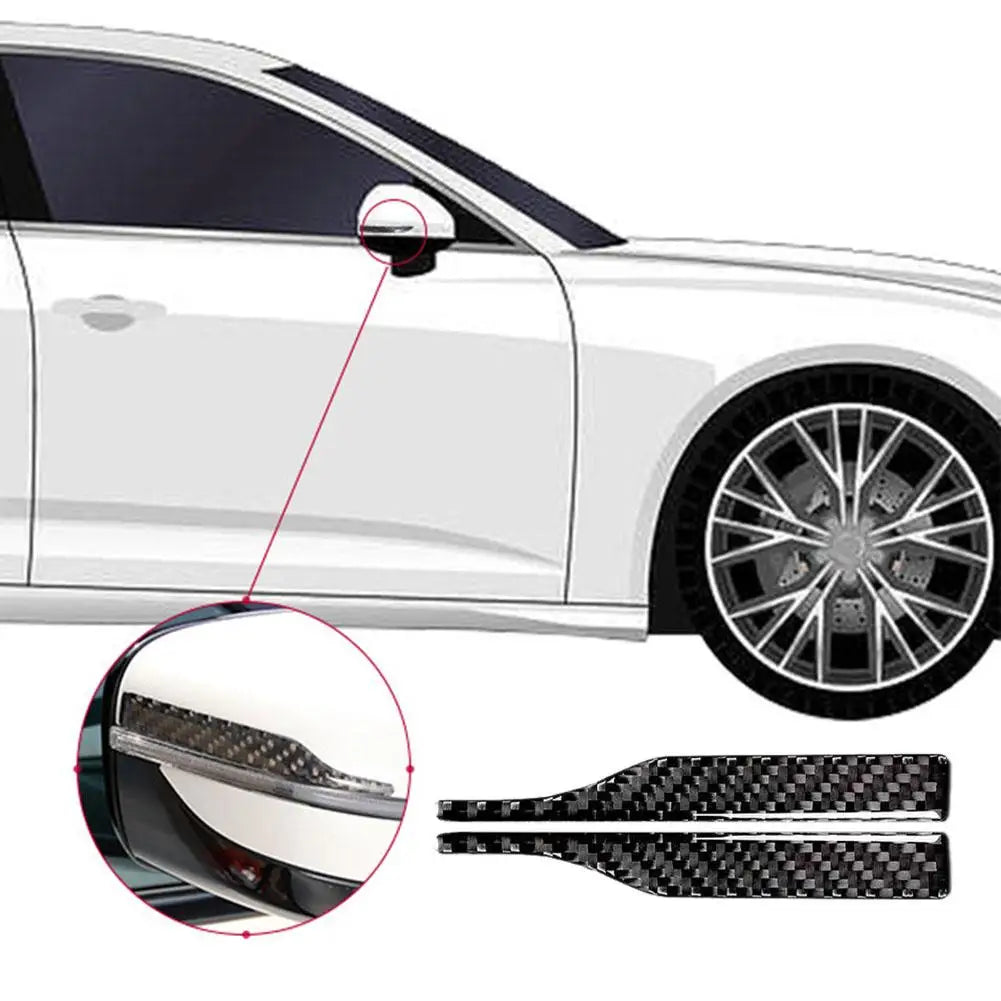 Reflective Car Mirror Guard Strips – Anti-Scratch Adhesive 2pcs Car Mirror Guard Strip Qme
