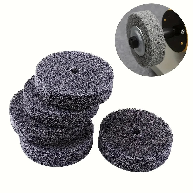 3-Inch Fiber Polishing Wheels 3/8" Bore – Grinder Replacement Polishing Wheel Qme