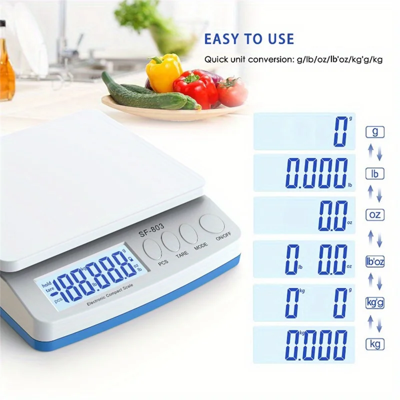 MiLESEEY SF803 30kg Digital Kitchen Scale – 1g Precision Digital Kitchen Scale Qst