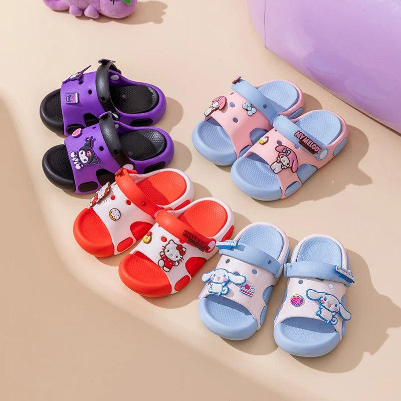 Cartoon EVA Flip-Flops | Soft-Sole Non-Slip Two-Tone Sandals EVA Flip-Flops Qme