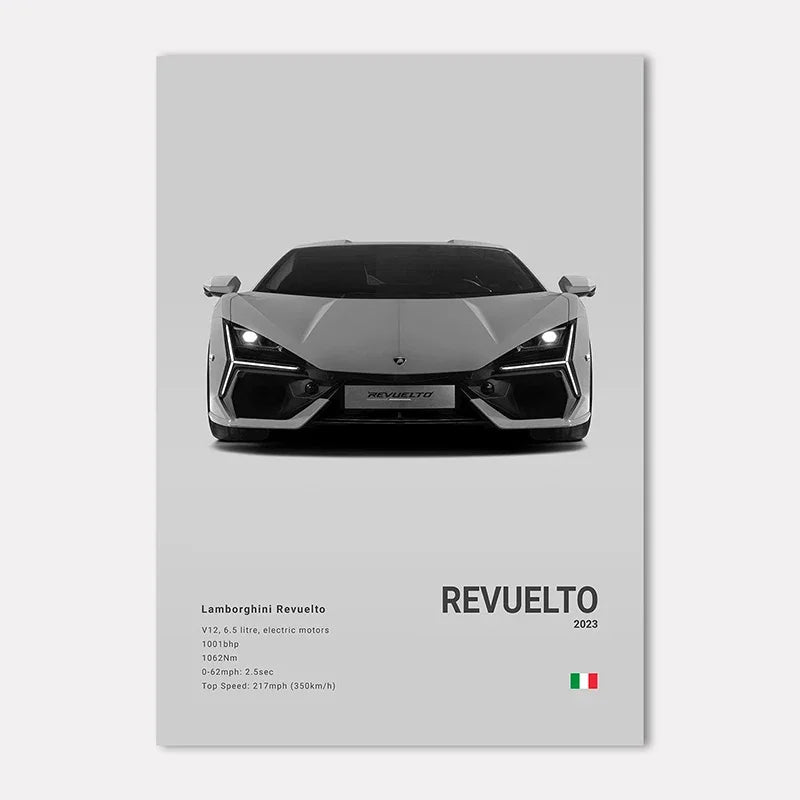 Supercar Canvas Wall Art Poster – M4 P1 Divo STO SVJ Unframed