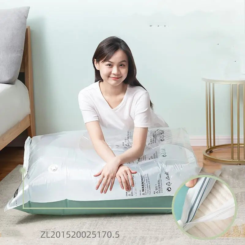 Extra Large No-Pump Vacuum Storage Compression Bags Vacuum Storage Bags Qme