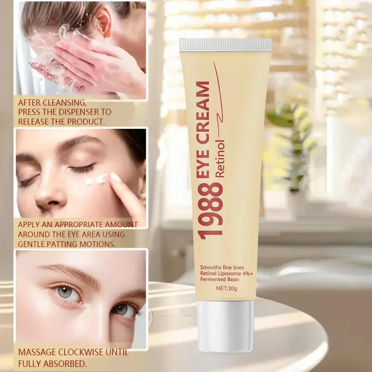 Retinol Eye Cream 4% Retinal Liposome & Fermented Bean | Qme Retinol Eye Cream Qme