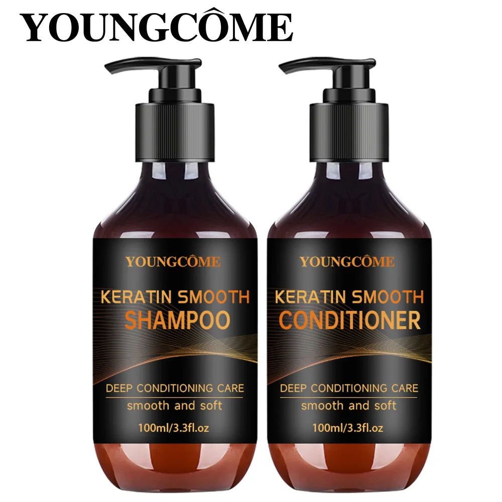 YOUNGCOME Collagen Keratin Shampoo & Conditioner Set – 2 Pcs Shampoo Conditioner Set Qst