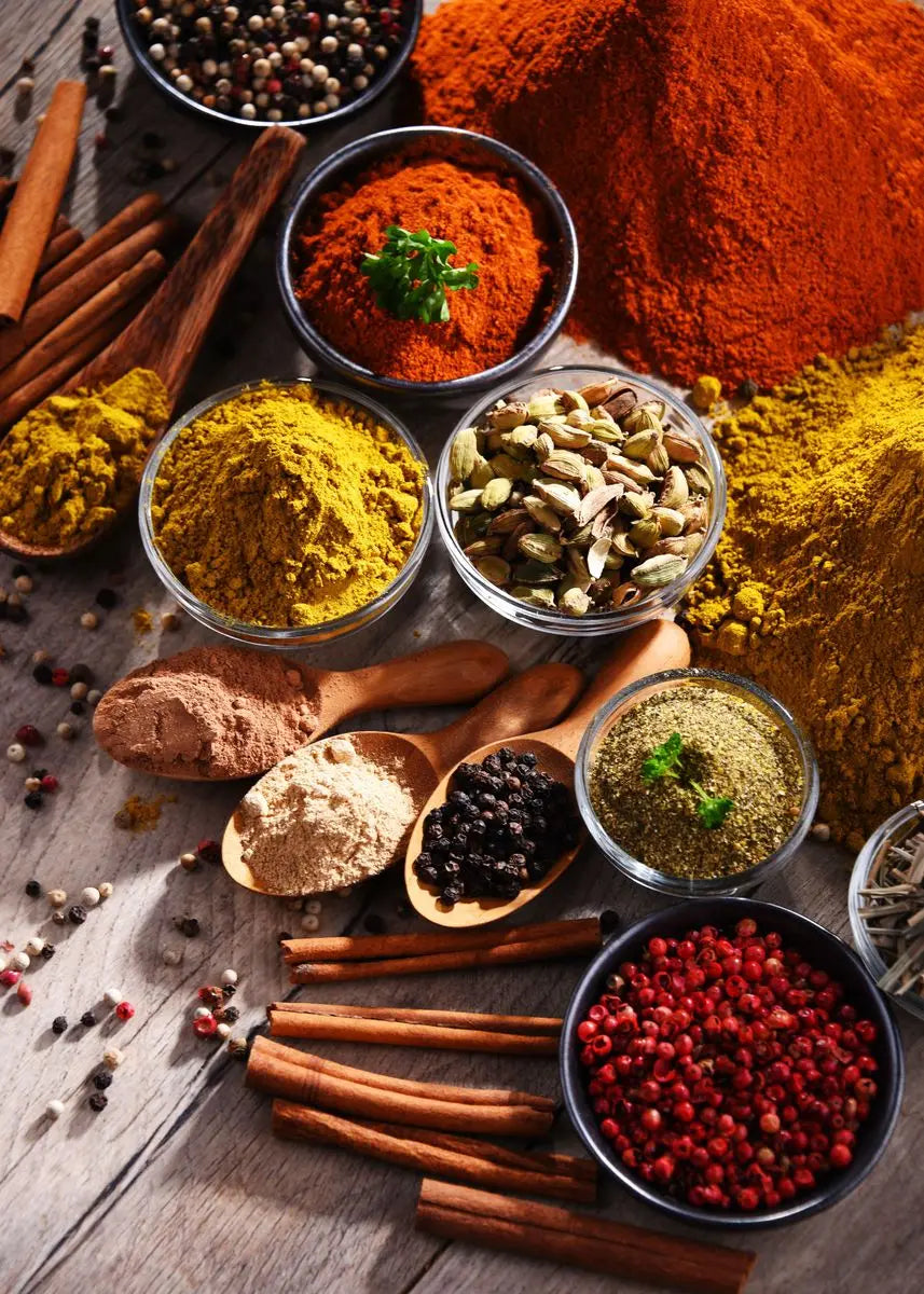 Colorful Spices Canvas Wall Art – Kitchen & Restaurant Decor