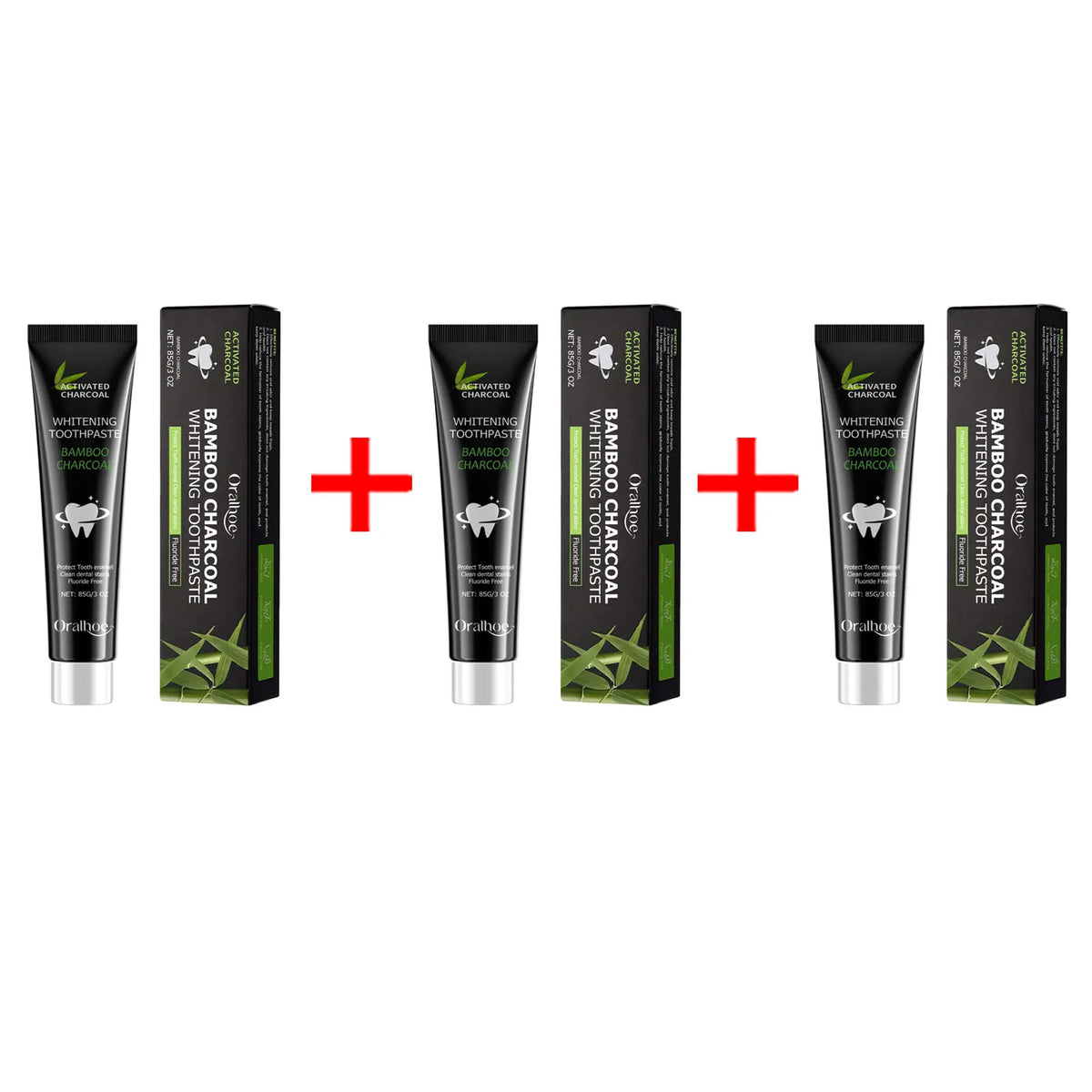 Oralhoe Bamboo Charcoal Whitening Toothpaste | Oral Care Whitening Toothpaste Qst 255g boxed