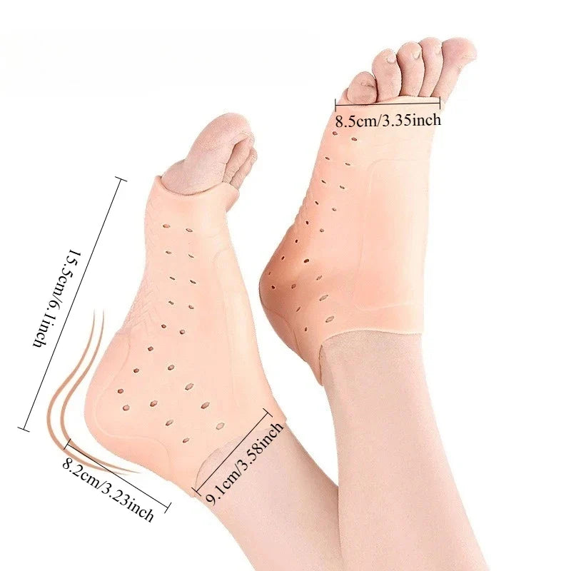 Perforated Heel Covers Soft Rubber Cushion Insoles – 1 Pair Heel Cushion Insole Qme