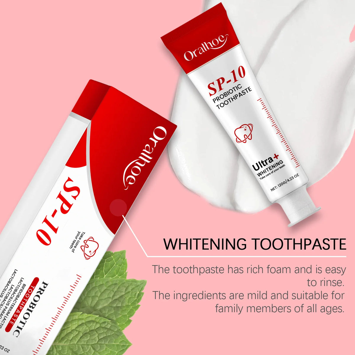 Oralhoe SP-10 Probiotic Toothpaste – Whitening & Fresh Breath Probiotic Toothpaste Qst