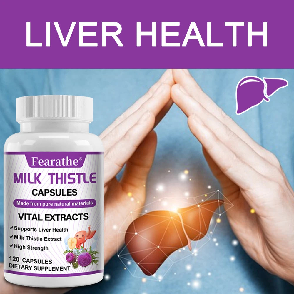 Milk Thistle Extract Capsules – Liver & Digestive Wellness Herbal Supplement Qst