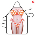 Funny Novelty Kitchen Apron – Waterproof Bib for Women Novelty Kitchen Apron Qst C