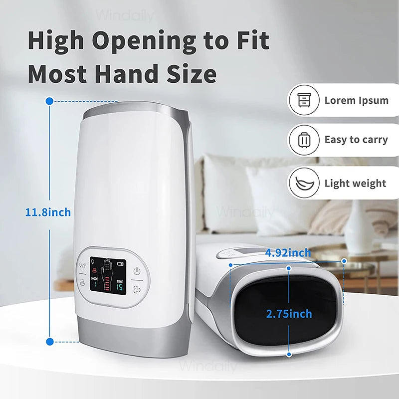 Windaily Wireless Hand Massager – Heat & Air Compression Hand Massager Device Qst
