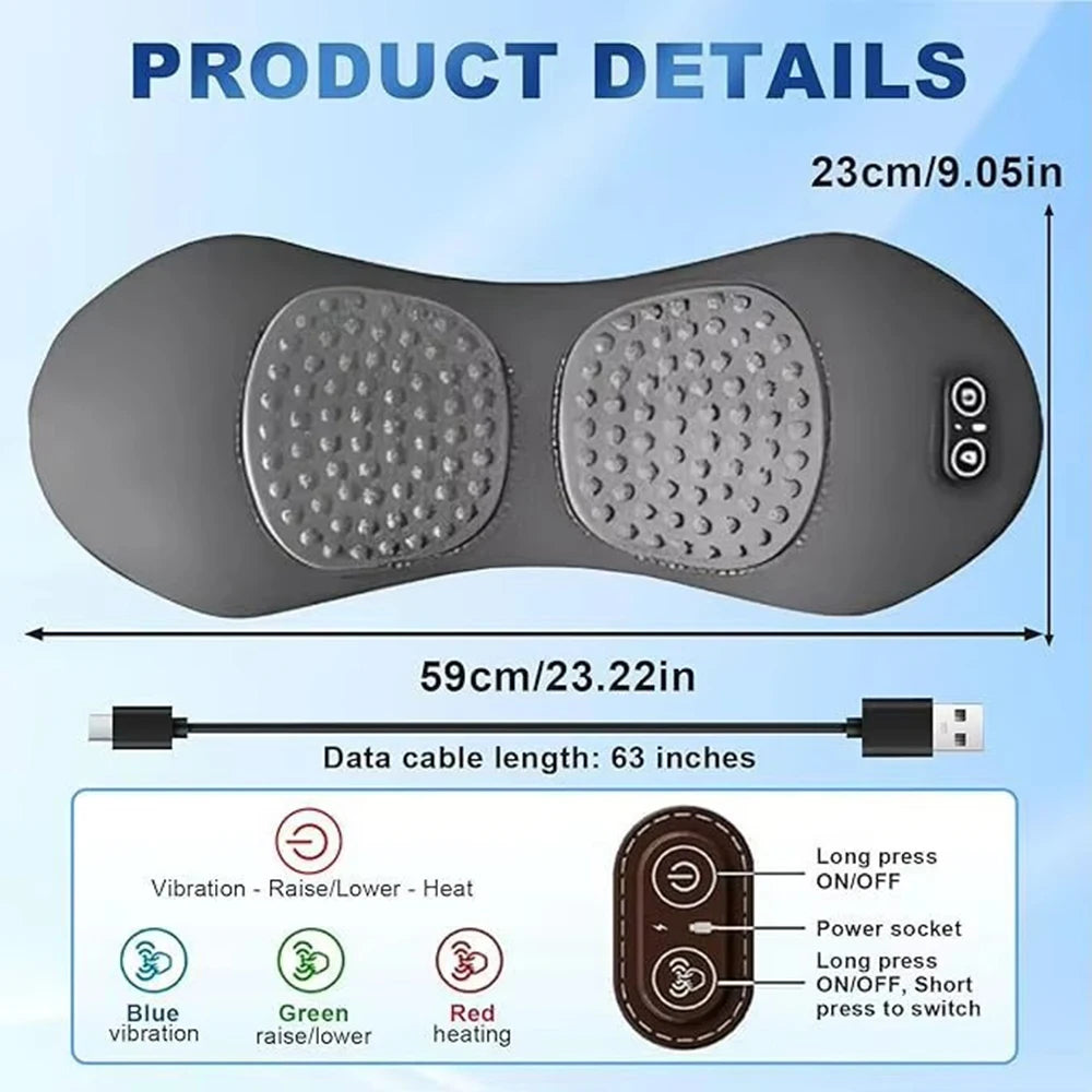 Vilnason 3-in-1 Electric Lumbar Support Pillow – Heat & Vibration Lumbar Massage Pillow Qst