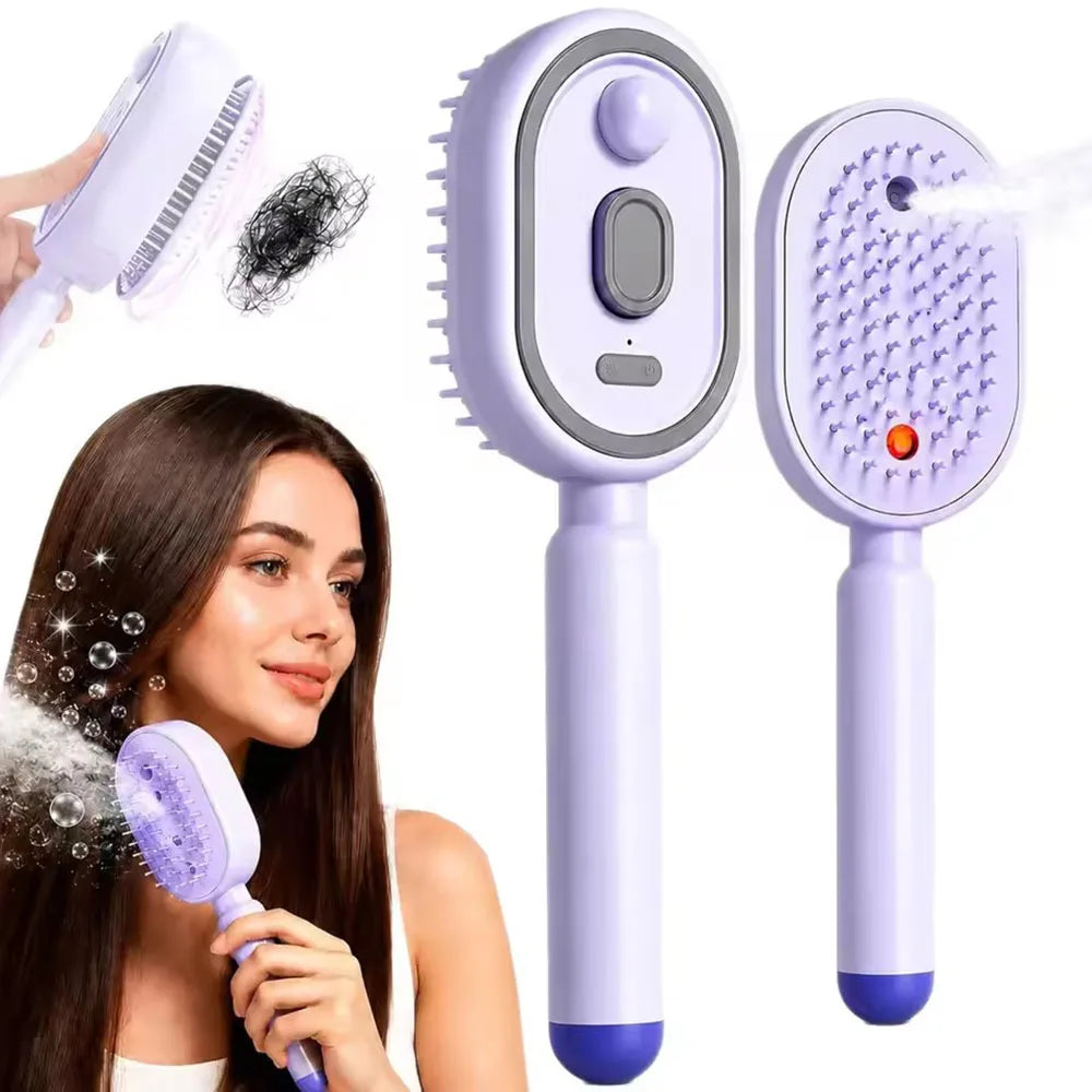 Electric Steam Spray Hair Brush – Air Cushion Scalp Massager Electric Hair Brush Qst