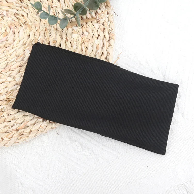 Women's Elastic Sports Headbands – Running, Yoga & Fitness Sports Headband Qme black