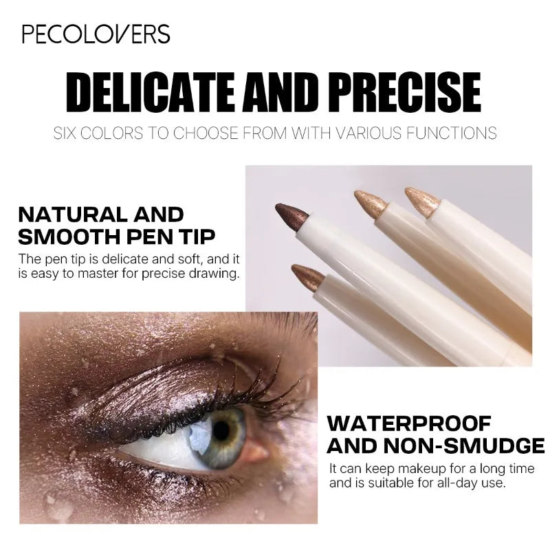 6-Color Eyeshadow Highlighter Pen – Brighten & Define Eyes Eyeshadow Highlighter Pen Qme