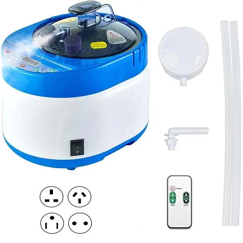 SMARTMAK 4L 1500W Wet Steam Sauna Generator – Home Spa Sauna Steam Generator Qst Blue-White