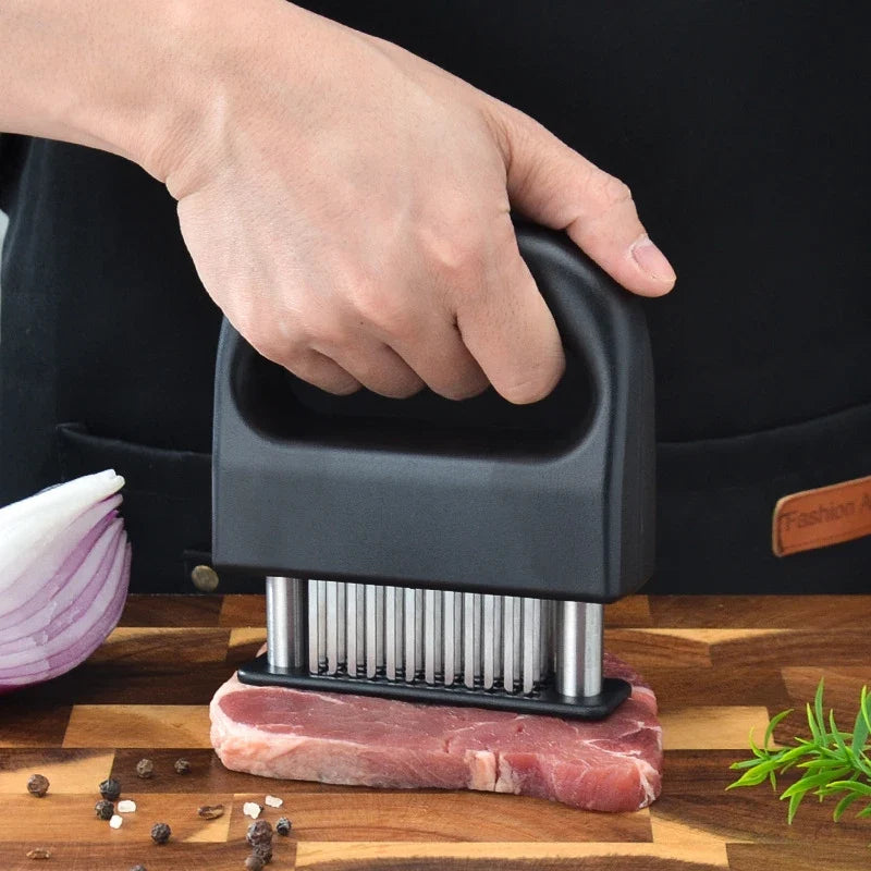 48-Pin Stainless Steel Meat Tenderizer – Steak & BBQ Tool Meat Tenderizer Tool Qme
